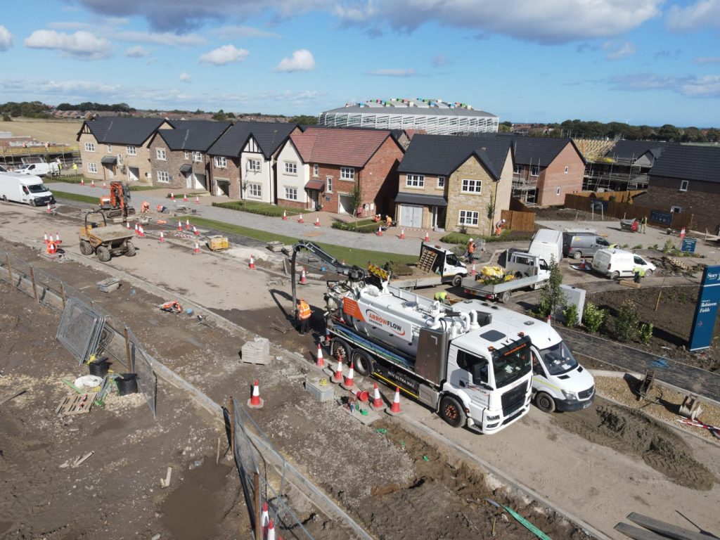 latest news imagery - arrowflow - drain repairs, construction project drainage